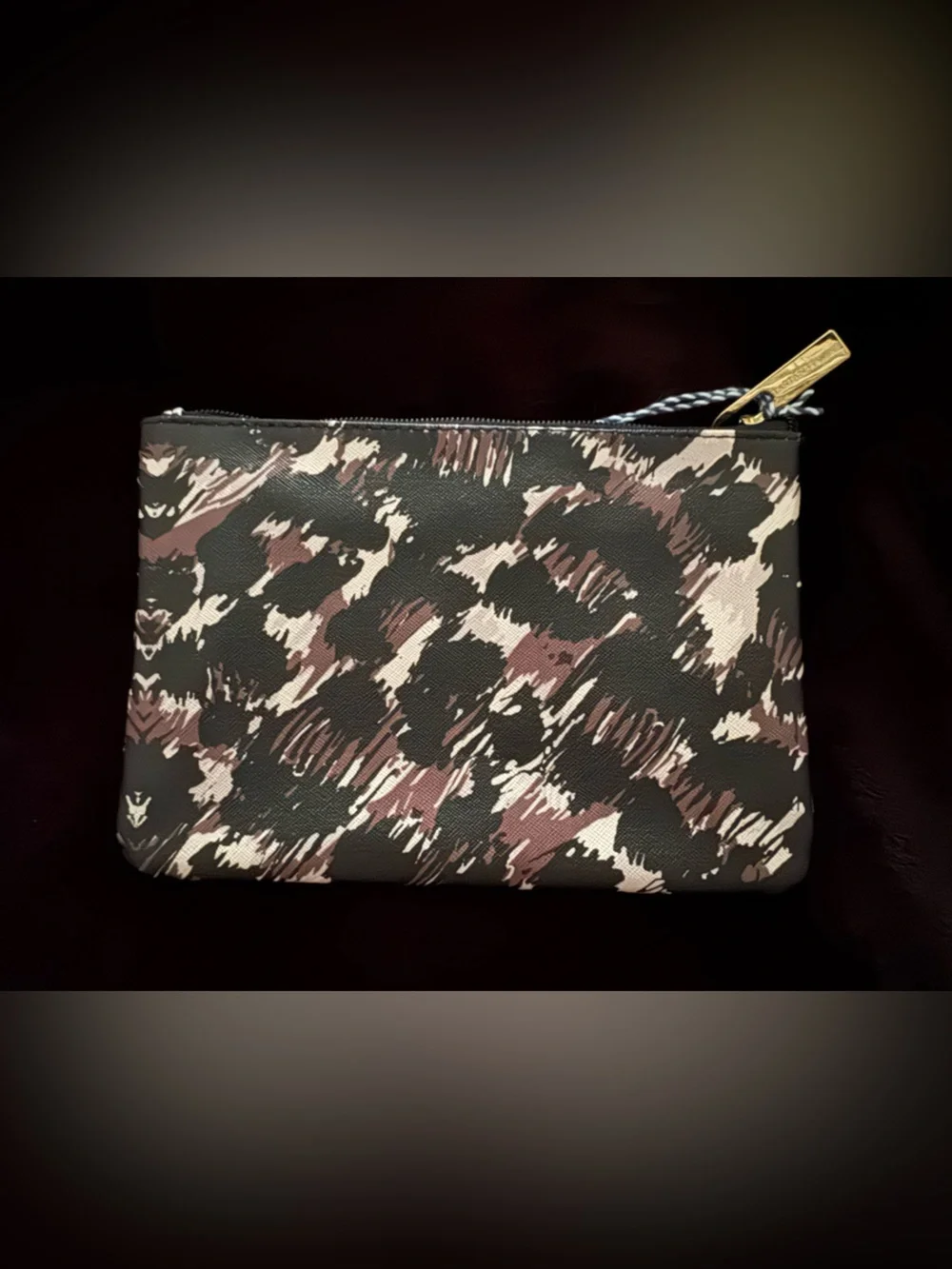 Tartan + Twine Gold Accent Cosmetic Bag - Black/Gold